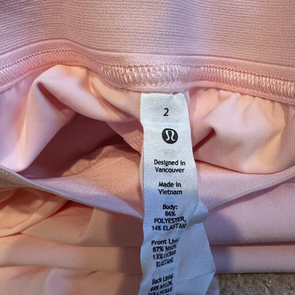 Lululemon Court Rival High-Rise Skirt Regular Strawberry Milkshake Size 2 - Picture 5 of 7
